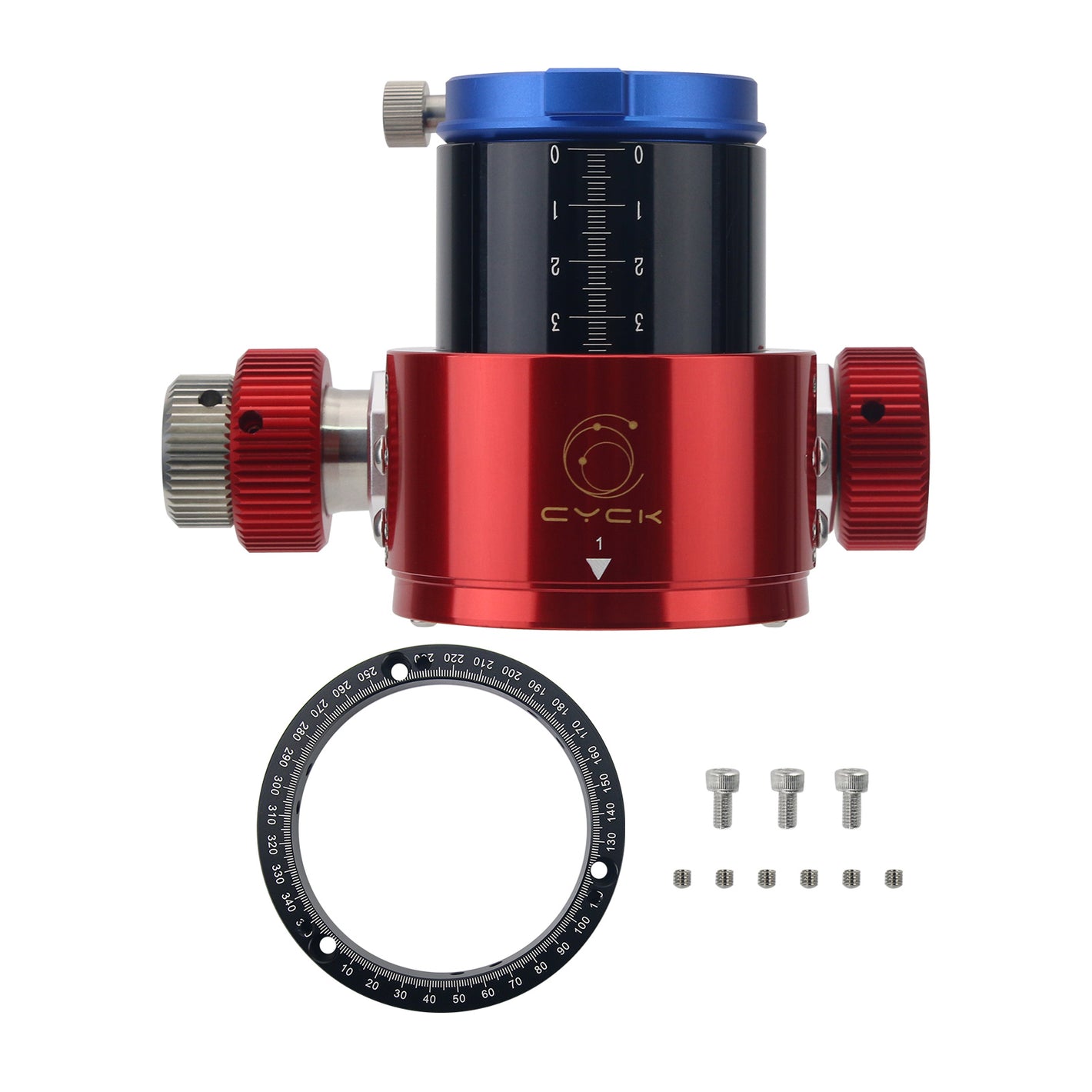 New CYCK 16-Bearing 55.5mm Travel Telescope Focuser with Round Adapter for Sky-Watcher 130PDS/250F4