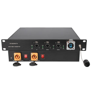 2-Channel AES50 + 1-Channel Gigabit Fiber Extender 10KM Long Distance Digital Audio Transmitter (Single Optical LC Port)