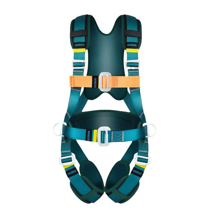 Outdoor Rock Climbing Anti-fall Protection Harness Snap Fastener Full-body Five-point Safety Belt