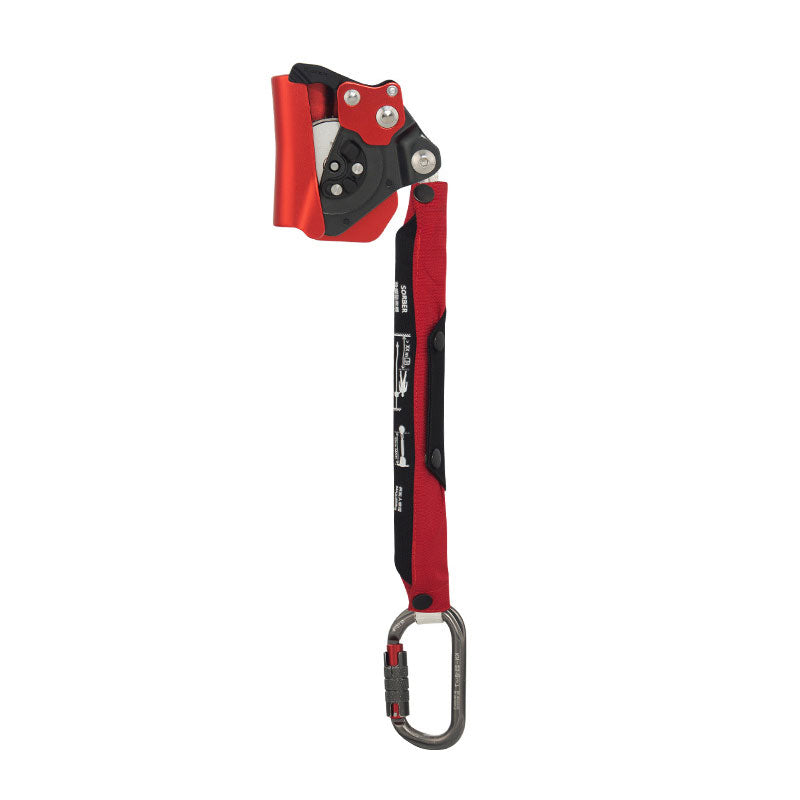 Dual Mode Adjustable Fall Arrester 150KG Rock Climbing Anti-fall Device Descender Belay Device with Buffer Bag and Carabiner