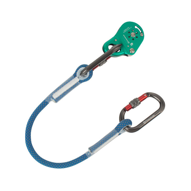 B Version Dual-gear Adjustment Aluminum Alloy Fall Arrester Rock Climbing Anti-fall Protection Device with Lanyard and Carabiner