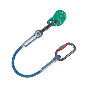 B Version Dual-gear Adjustment Aluminum Alloy Fall Arrester Rock Climbing Anti-fall Protection Device with Lanyard and Carabiner