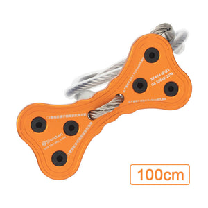 100CM Wirerope Dog Bone Air Conditioning Hole Detachable Anchor Point for Rock Climbing/Height Operation