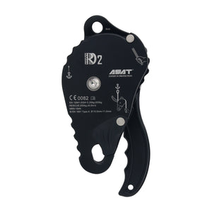 Black ASAT RD2 Unidirectional Brake Pulley Type Descender Lift Retarder 30-150KN Industrial Rope Climbing Accessory