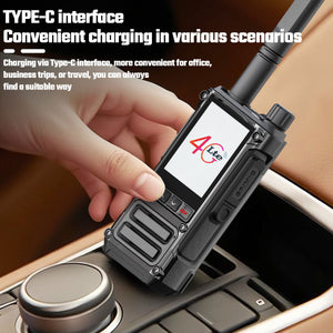 HamGeek GT-650 4G Zello Global POC Walkie Talkie 2.4-inch Screen Built-in 8800mAH Battery with Back Camera