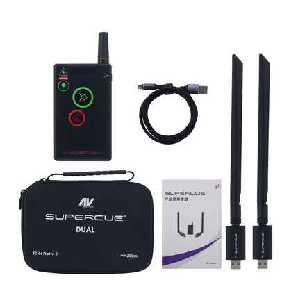 SuperCue Dual Version Intelligent Green Laser PPT Controller Wireless Presentation Controller with Two Receivers