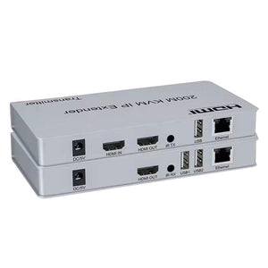 200M HDMI-compatible + USB Extender 1080P TCP/IP Ethernet Cable Extender Transmitter and Receiver Support KVM