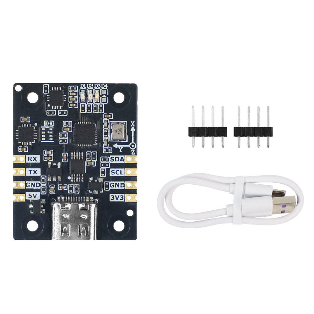 9-Axis IMU Module High Precision IMU Attitude Sensor Built-in MCU Processor Support AHRS Attitude Calculation for ROS Robot
