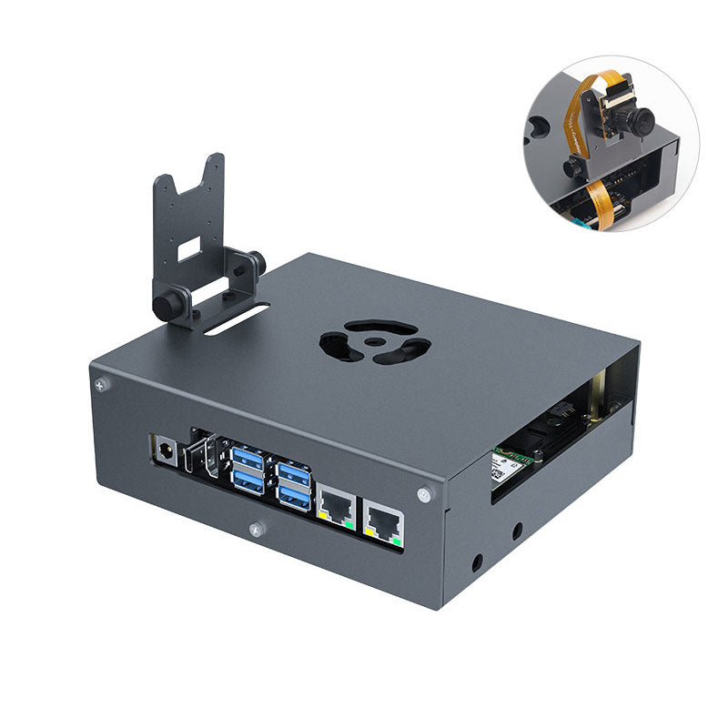 RDK S100/S100P Aluminum Alloy Case Heat Dissipation Protection Chassis for RDK S100/S100P Development Board with Camera Bracket