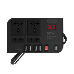 Multifunctional Smart Vehicle Power Inverter 12V (Car Cigarette Lighter) to 220V 300W High Power Inverter