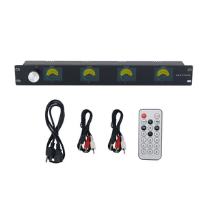 Multi-mode 4-Channel LCD VU Meter Volume Controller Built-in Digital Volume Potentiometer Support Spectrum Display