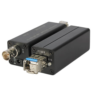 Pair of 3G-SDI Audio and Video Fiber Optic Extender TX &amp; RX Kit 1920x1080 20KM Long Distance Transmission