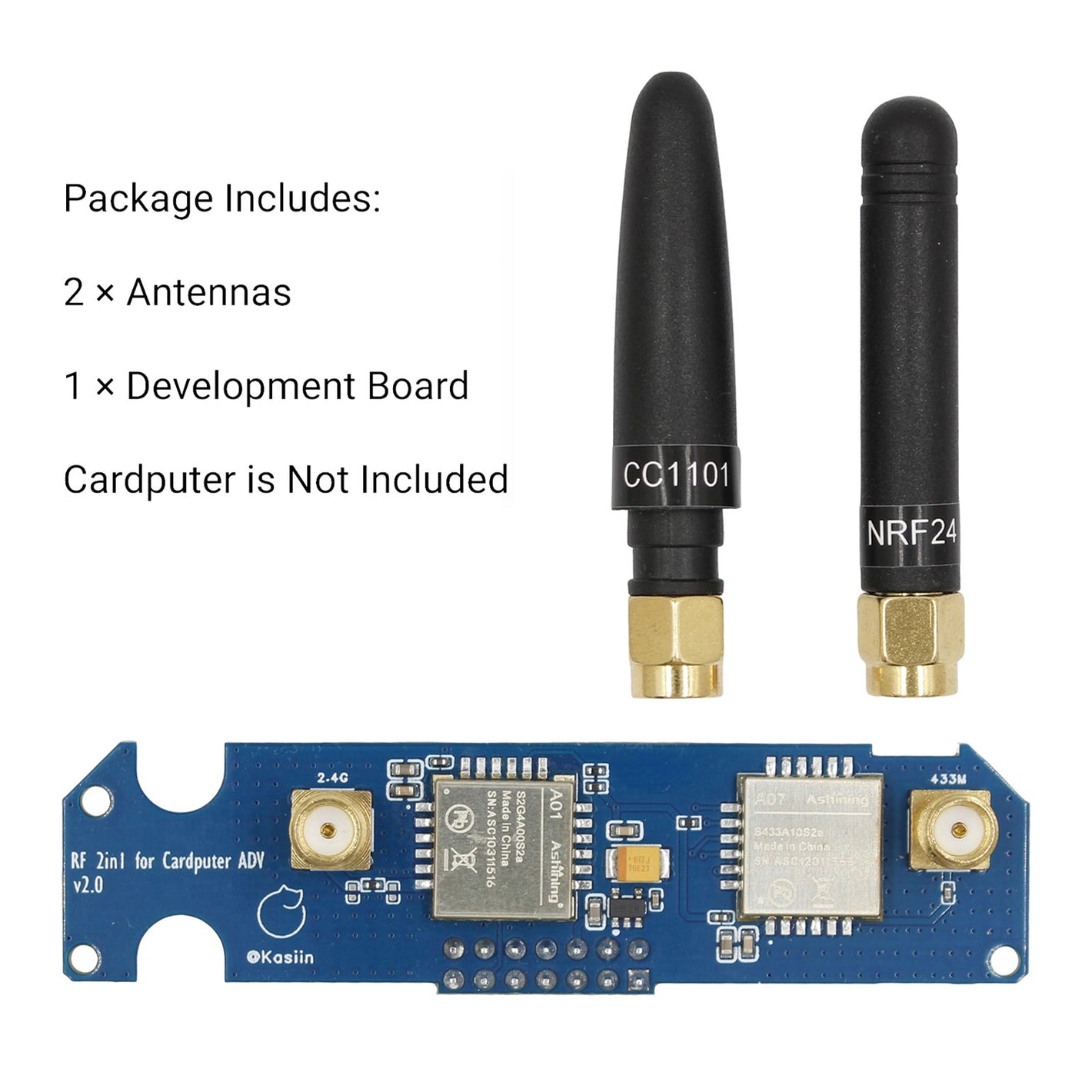 Auto Version CC1101+NRF24 2-IN-1 RF 2.0 Module Development Board for M5Stack Cardputer ADV Support Multi-band RF Learning