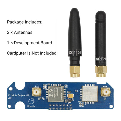 Auto Version CC1101+NRF24 2-IN-1 RF 2.0 Module Development Board for M5Stack Cardputer ADV Support Multi-band RF Learning