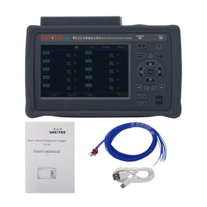 WASITES WS30 10CH Handheld Multi-Channel Temperature Recorder Supports Thermocouple Data Acquisition