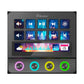MiraBox Black N4 Pro Stream Deck Visual Custom Keyboard 0-60 Degree Adjustable Bracket with RGB Knob and Touch Bar