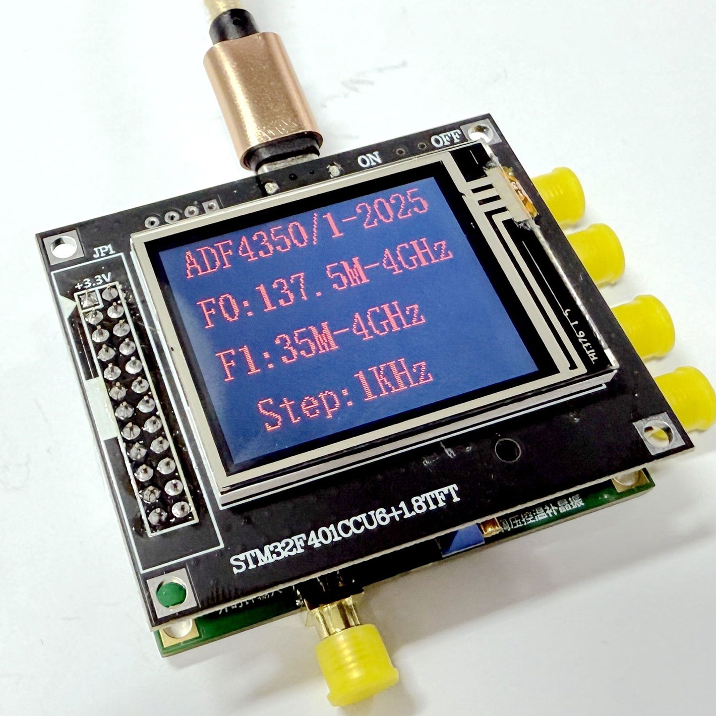 ADF4350 Core Board 137.5MHz-4.4GHz Frequency Source PLL V2025 Frequency Generator Module + STM32 Master Control Board