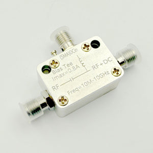 10MHz-10GHz RF Bias Tee DC Feed Block 800mA with SMA Female Connector Replacement for ZFBT-6GW+