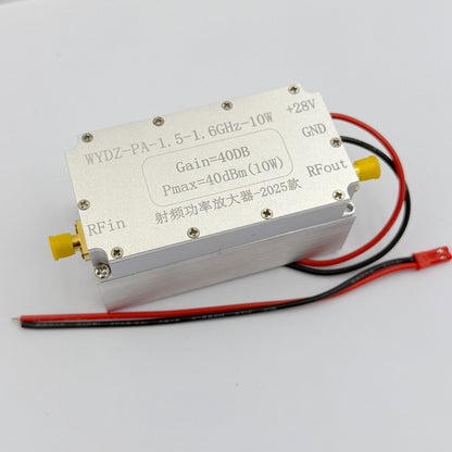 1.5-1.6GHz 10W RF Power Amplifier Module 40dB High Gain Amplifier SMA Female Connector with Heatsink