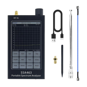 SSA463 Portable 35MHz-6.3GHz High Precision Spectrum Analyzer 2MHz/250kHz/15kHz Switchable RBW with 4.3-inch Screen