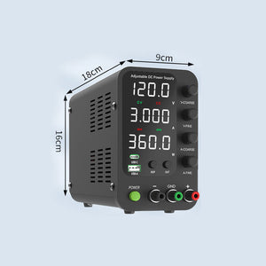 SPS-12003 120V3A High Precision Adjustable DC Regulated Power Supply 20W Dual Fast Charging with 4-Bit Digital Display LED Screen