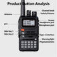 HamGeek 6R 8W Full Band VHF UHF Simulated Walkie Talkie Type-C Charging IP54 Waterproof Radio Communication