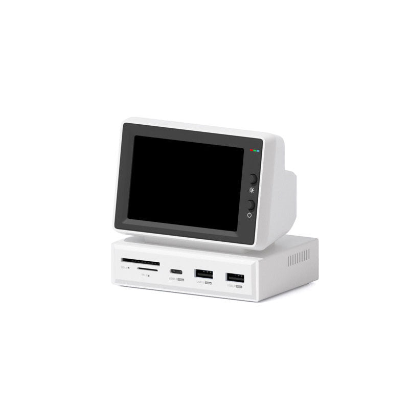 HD 960x640 Mini PC Monitor USB C Docking Station with 3.5-inch IPS Screen Support HDMI-compatible Input