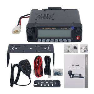 HamGeek FT-7800 VHF UHF Dual Band TX Car Mobile Radio Multi-band Air Band RX Car Walkie Talkie 50W 1000CH Detach Front Panel