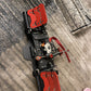 Simplayer Red FALCON Metal Flight Game Simulator Rudder Pedal High Precision Sensor with Black Adjustable Damper