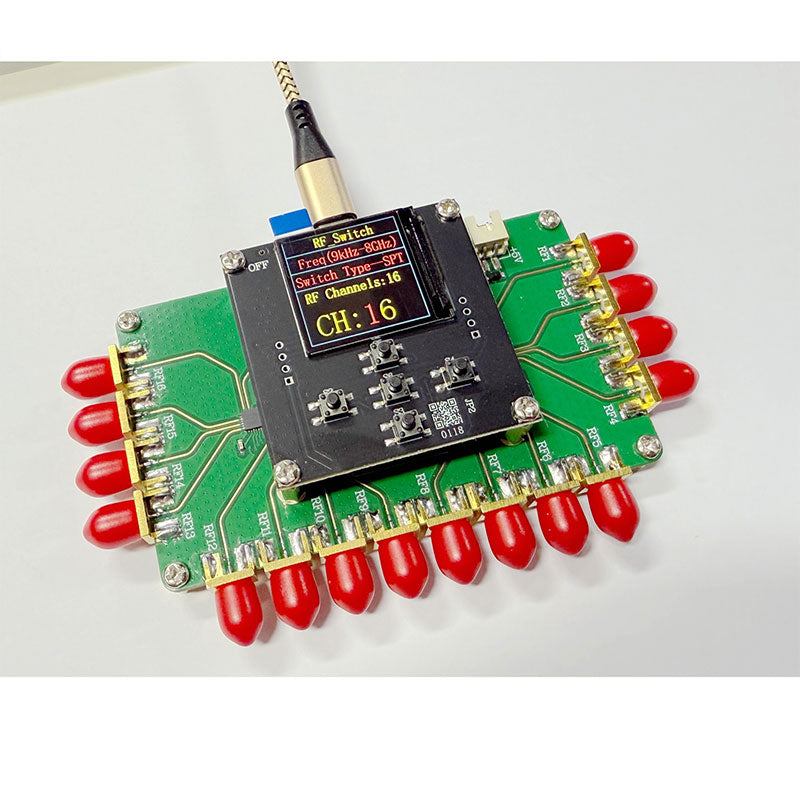 1kHz-8GHz Single-Pole 16-Throw RF Switch Core Board 1W Low Insertion Loss Electronic Switch with STM32 Control Board