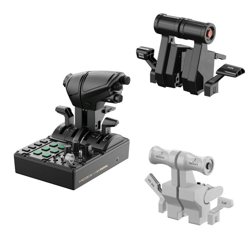 MOZA MTQ Throttle Quadrant Adjustable RGB Backlight Flight Game Simulator Throttle with TQF +TQA + TQB Grips