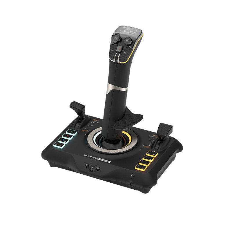 Simplayer V1F-Stick Flight Stick Dual Throttle Levers Flight Game Simulator Joystick 6-Direction Hall High Precision Axis for Turtle Beach
