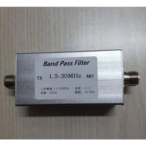 BPF-1.5-30M-250W Shortwave Band Pass Filter 1.5-30MHz 250W Anti-interference RF BPF with SL16-F Connector