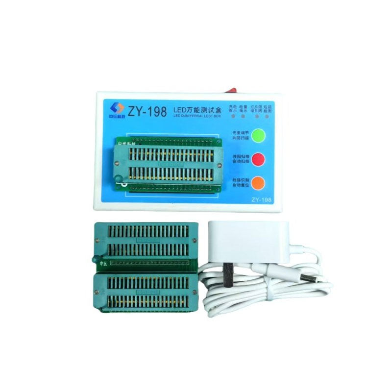 ZY-198 Portable LED Universal Test Box High Precision AD Conversion Intelligent Recognition for 32PIN LED Testing
