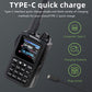 HamGeek FT-70 8W Full Band VHF UHF Simulated Walkie Talkie IP54 Waterproof Radio Communication with 1.77-inch Display