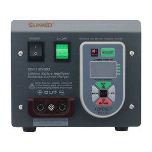 SUNKKO CH12V20 Professional Lithium Battery Pack Intelligent Charger 125V/20A for Li-ion/LifePO4 Battery Modules