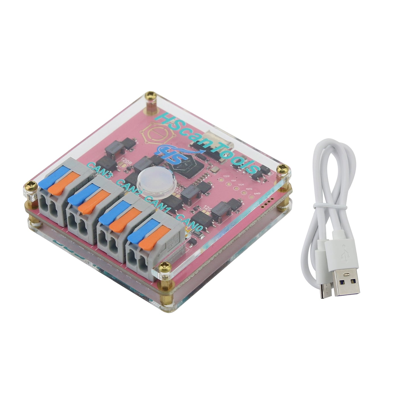 HSCanT 8Mbps High Speed USB to 4-Channel CAN FD Tool HPM5321 Support for SLCAN and GS USB Protocols
