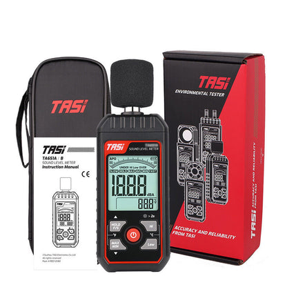TASI TA651B 30-130dBA Industrial Digital Sound Level Meter High Sensitivity Noise Meter Support Temperature and Humidity Measurement