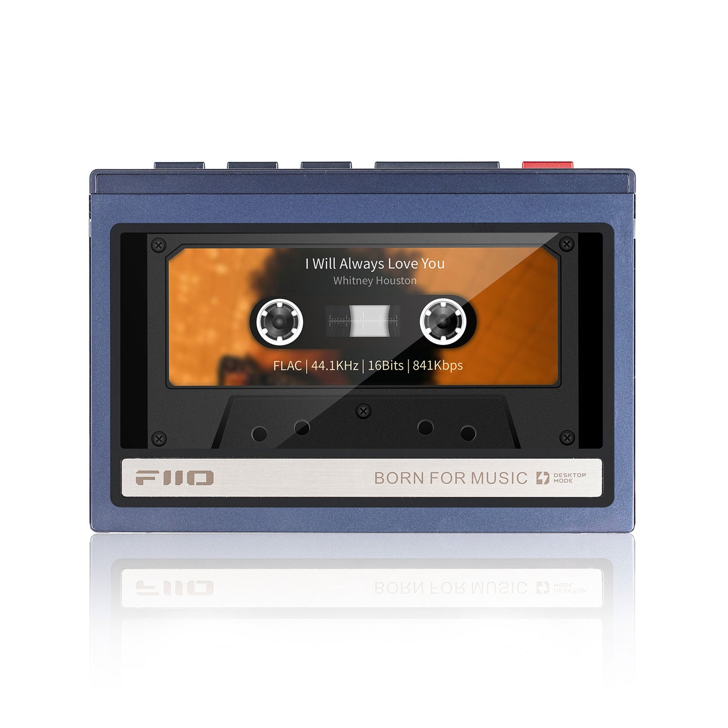 FiiO Deep Blue SK-M21C Retro Cassette-style Protective Case for M21 HiFi Lossless Smart Music Player