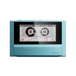 FiiO Cyan ECHO Portable HD Lossless Music Player 2.39-inch IPS Screen Bluetooth Mini MP3 with Deep Green Leather Case