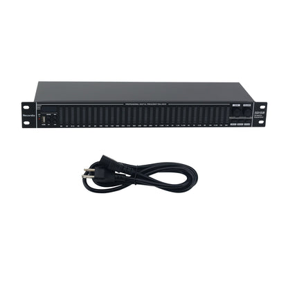 EQ31SUB Digital Equalizer 31-Stage Tuner Professional Stage Performance Noise Reduction Audio Processor
