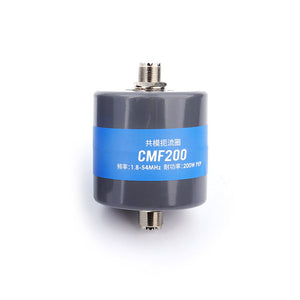 HOMMUNI CMF200 1.8-54MHz 200W Common-mode Filter Choke Magnetic Coil for Shortwave Radios (M Female to M Female Connector)