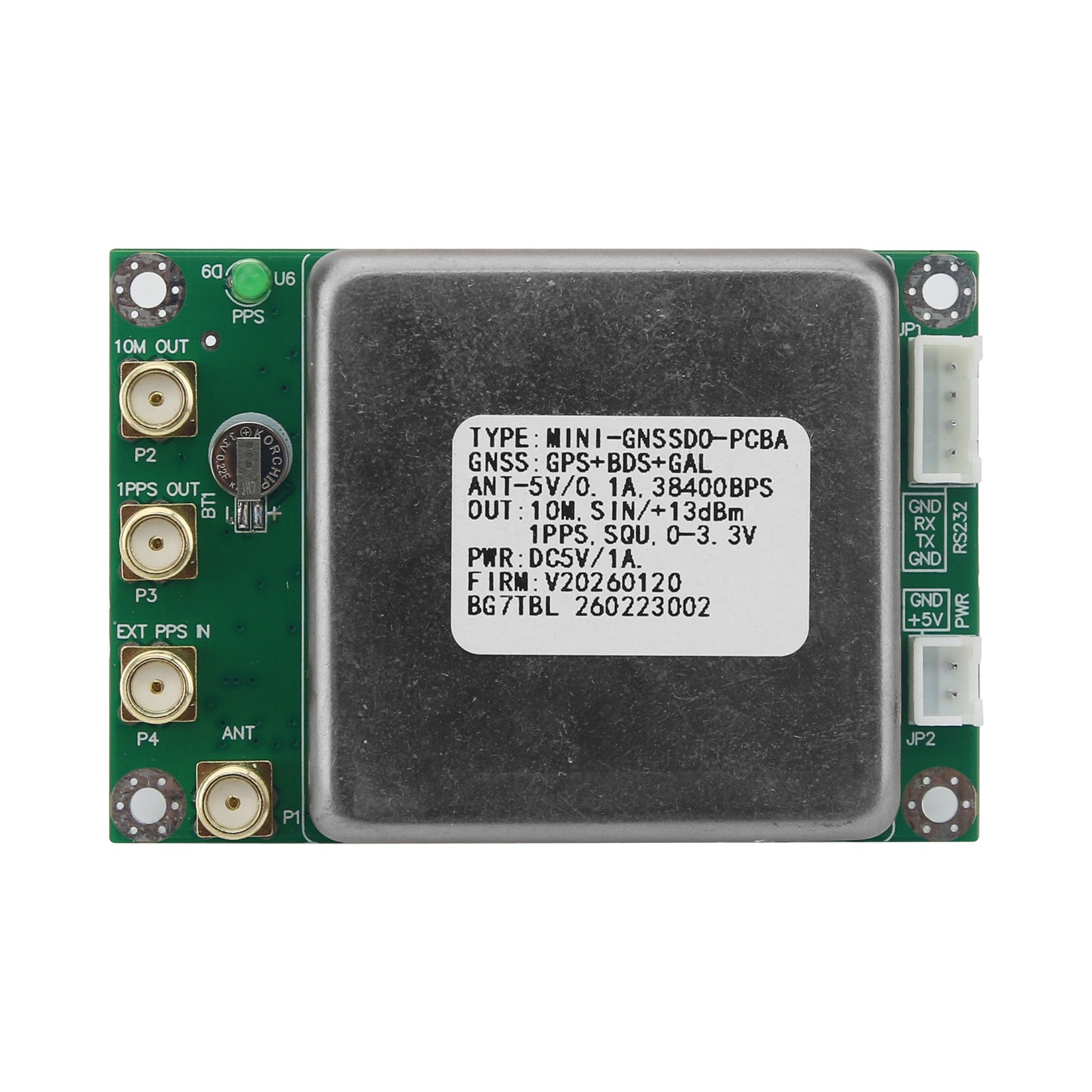 MINI-GNSSDO-PCBA High Precision GNSS Disciplined Oscillator Module 10M