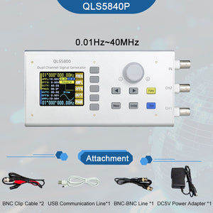 MiYee QLS5840P 0-40MHz Dual-Channel Equal-precision Output Arbitrary Wave Signal Generator Support Modulation Output