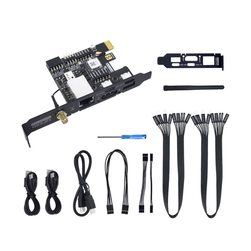 Sipeed NanoKVM-PCIE POE+WiFi Mini Remote Control Operation and Maintenance Server HDMI-compatible with 0.49-inch 64x32 OLED