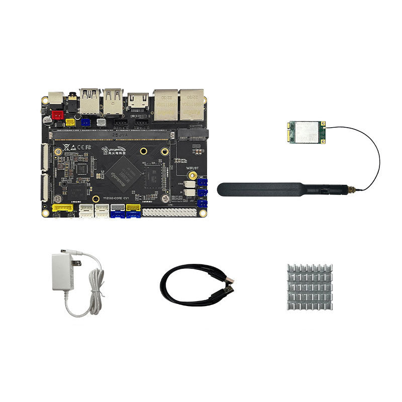 YY3568 Core Board + Base Board + 4G Module Kit (8GB+64GB without WiFi) for Intelligent Hardware/AI Robot Development