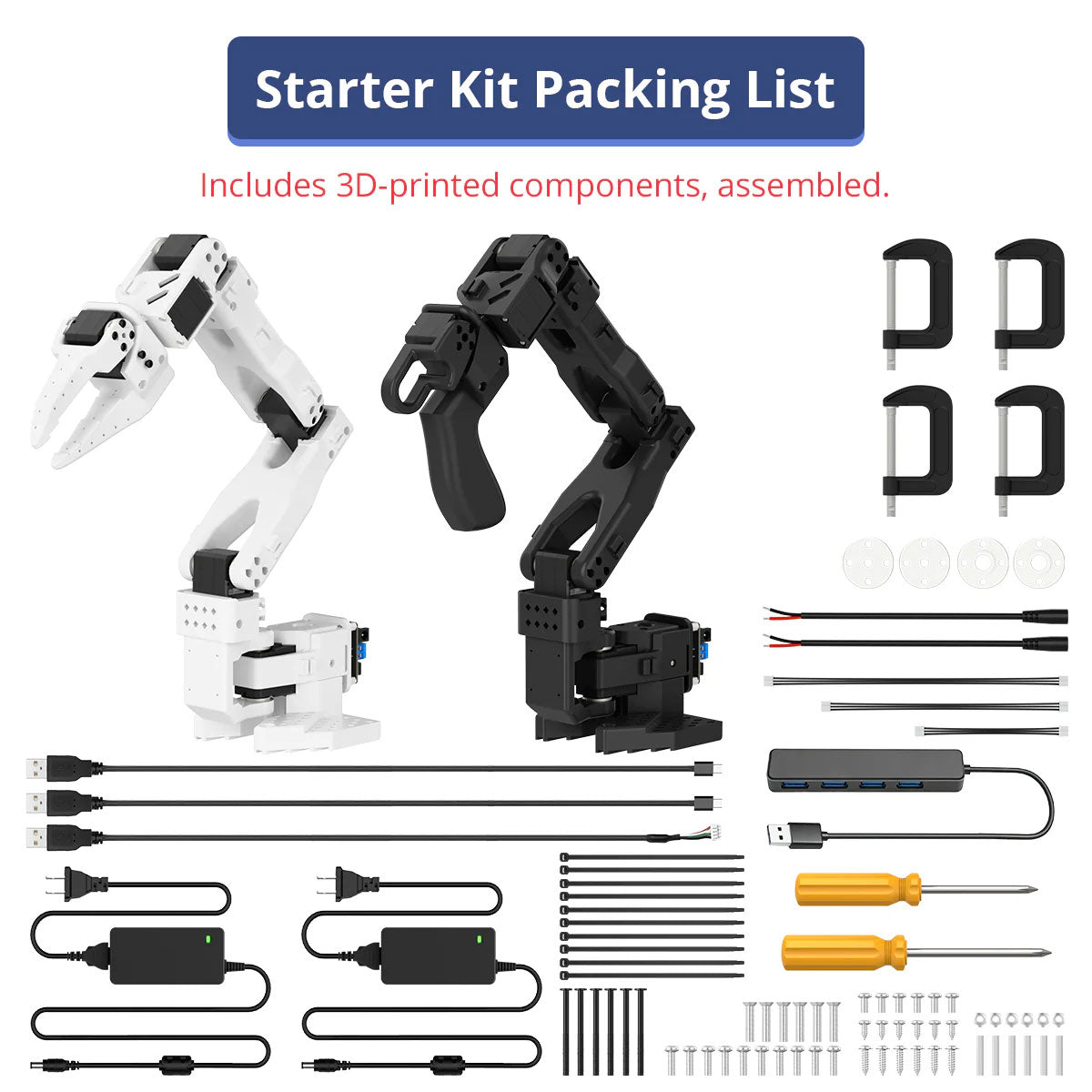 SO-ARM101 Starter Kit (Assembled) Opensource 6-Axis Embodied Intelligent Robotic Arm Mechanical Arm with AI Vision