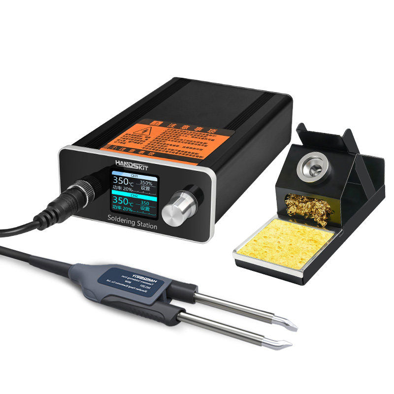 T12-X2 High Power Soldering Station with Tweezers Soldering Iron for Electronics Repairing and Maintenance