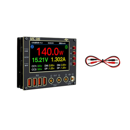 C09 Set 1 Waveform Ammeter Support 0-40V Voltage Measurement Charging Test with 4-inch IPS Screen