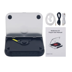 KC-918 Black Bluetooth CD Player Mini Disc Player for CD/CD-R/CD-RW/MP3 Bluetooth &amp; Wired Modes